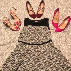 eShakti Black/Grey Patterned Dress - Size 16 (1X)